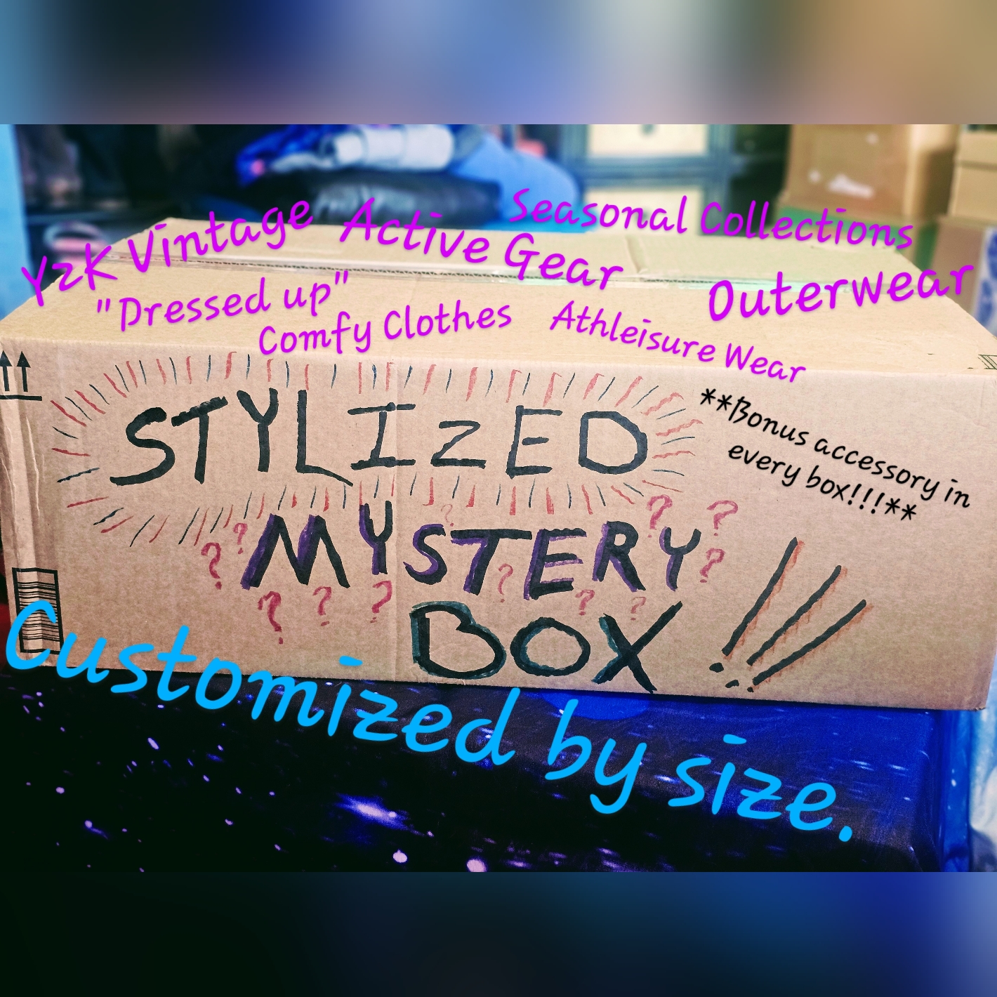 Stylized Mystery Box - Tiny Denim Collection. Size:30/33, L